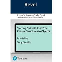 DIGITAL: REVEL CODE F/ STARTING OUT WITH C++ FROM CONTROL STRUCTURES THROUGH OBJECTS